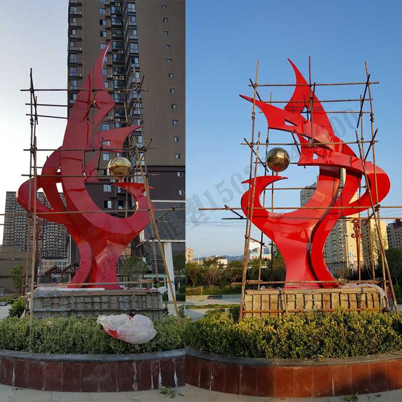 大型不銹鋼雕塑，不銹鋼鳳凰雕塑，小區(qū)不銹鋼景觀雕塑