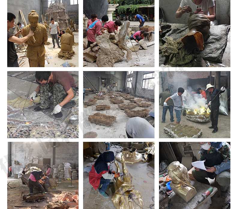 銅雕塑廠家，銅雕塑鑄造流程，銅雕塑定制