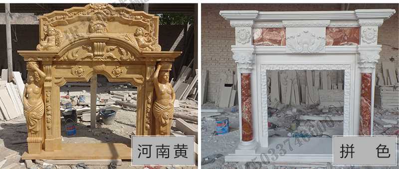 石雕壁爐架款式，定制石雕壁爐架，石雕壁爐架廠家